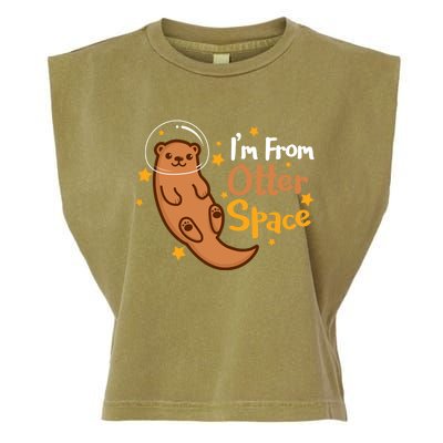 I'm From Otter Space Otter Pun Space Otter Cute Gift Garment-Dyed Women's Muscle Tee