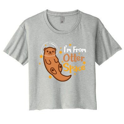 I'm From Otter Space Otter Pun Space Otter Cute Gift Women's Crop Top Tee