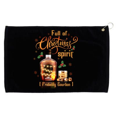 IM Full Of Holiday Spirit Bourbon Ugly Christmas Cool Gift Grommeted Golf Towel