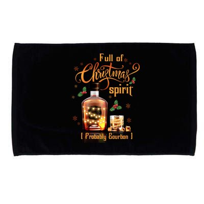 IM Full Of Holiday Spirit Bourbon Ugly Christmas Cool Gift Microfiber Hand Towel