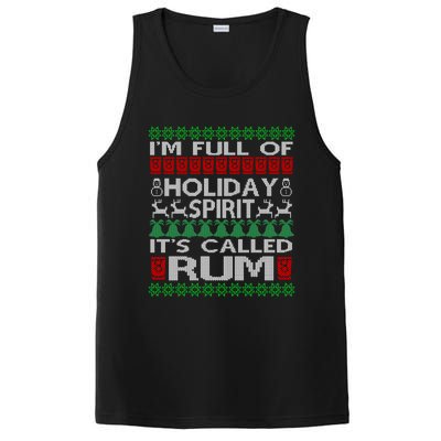 IM Full Of Holiday Spirit Called Rum Ugly Christmas Xmas Gift PosiCharge Competitor Tank