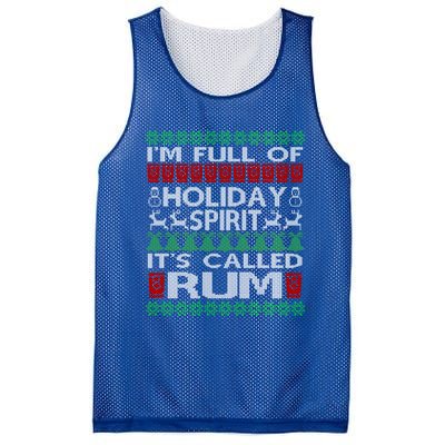 IM Full Of Holiday Spirit Called Rum Ugly Christmas Xmas Gift Mesh Reversible Basketball Jersey Tank