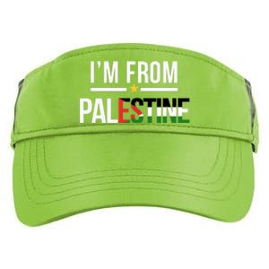 Im From Palestine | Free Palestine  Flag Palestine Adult Drive Performance Visor