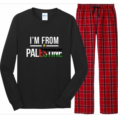 Im From Palestine | Free Palestine  Flag Palestine Long Sleeve Pajama Set