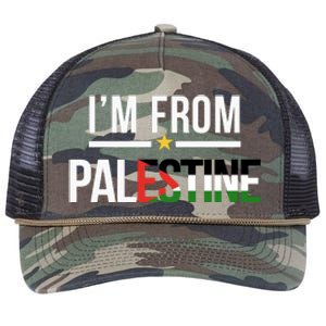 Im From Palestine | Free Palestine  Flag Palestine Retro Rope Trucker Hat Cap