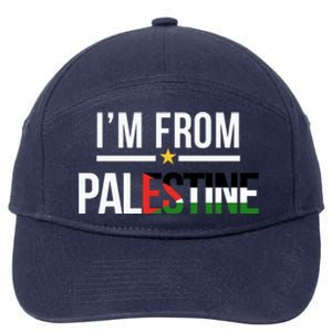 Im From Palestine | Free Palestine  Flag Palestine 7-Panel Snapback Hat