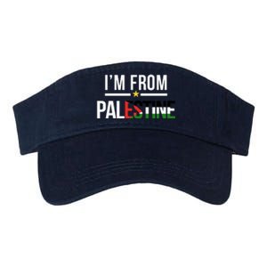 Im From Palestine | Free Palestine  Flag Palestine Valucap Bio-Washed Visor