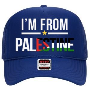 Im From Palestine | Free Palestine  Flag Palestine High Crown Mesh Back Trucker Hat