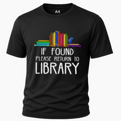 If Found Please Return To Library Cooling Performance Crew T-Shirt