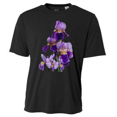 Irises Flower Plant Gardening Gardener Lover Tennessee Cooling Performance Crew T-Shirt