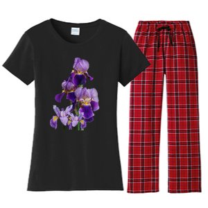 Irises Flower Plant Gardening Gardener Lover Tennessee Women's Flannel Pajama Set