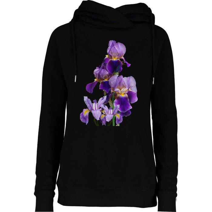 Irises Flower Plant Gardening Gardener Lover Tennessee Womens Funnel Neck Pullover Hood