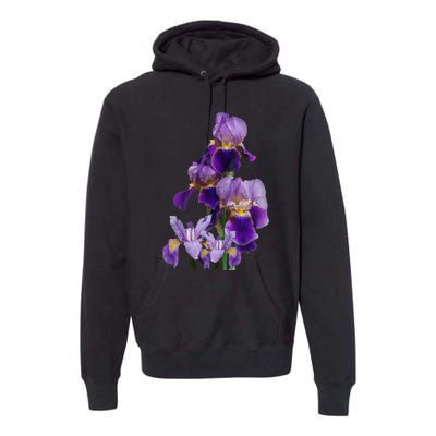 Irises Flower Plant Gardening Gardener Lover Tennessee Premium Hoodie