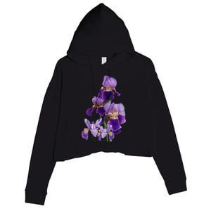 Irises Flower Plant Gardening Gardener Lover Tennessee Crop Fleece Hoodie