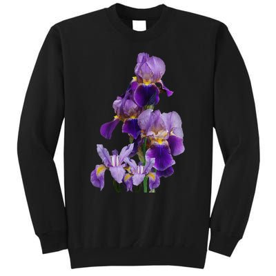 Irises Flower Plant Gardening Gardener Lover Tennessee Tall Sweatshirt