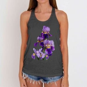 Irises Flower Plant Gardening Gardener Lover Tennessee Women's Knotted Racerback Tank