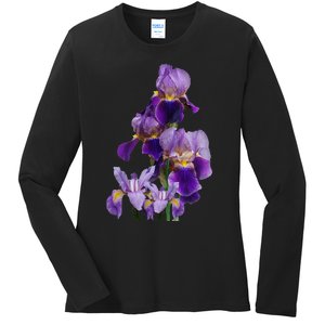 Irises Flower Plant Gardening Gardener Lover Tennessee Ladies Long Sleeve Shirt