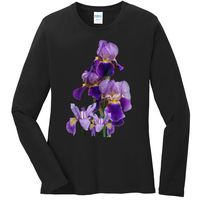 Irises Flower Plant Gardening Gardener Lover Tennessee Ladies Long Sleeve Shirt