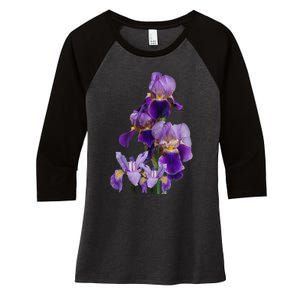 Irises Flower Plant Gardening Gardener Lover Tennessee Women's Tri-Blend 3/4-Sleeve Raglan Shirt