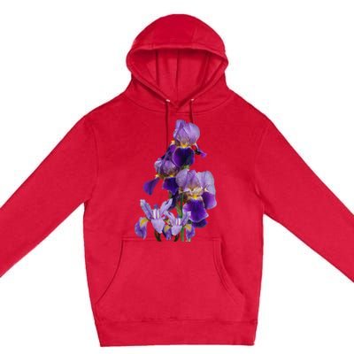 Irises Flower Plant Gardening Gardener Lover Tennessee Premium Pullover Hoodie