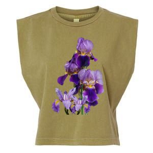 Irises Flower Plant Gardening Gardener Lover Tennessee Garment-Dyed Women's Muscle Tee