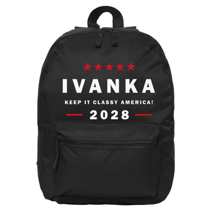 Ivanka for President in 2028 elections for political rallies  16 in Basic Backpack