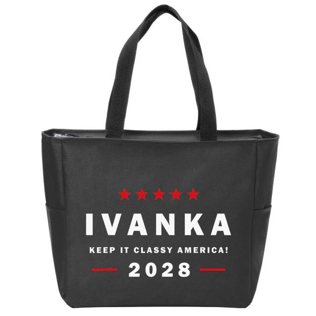 Ivanka for President in 2028 elections for political rallies  Zip Tote Bag