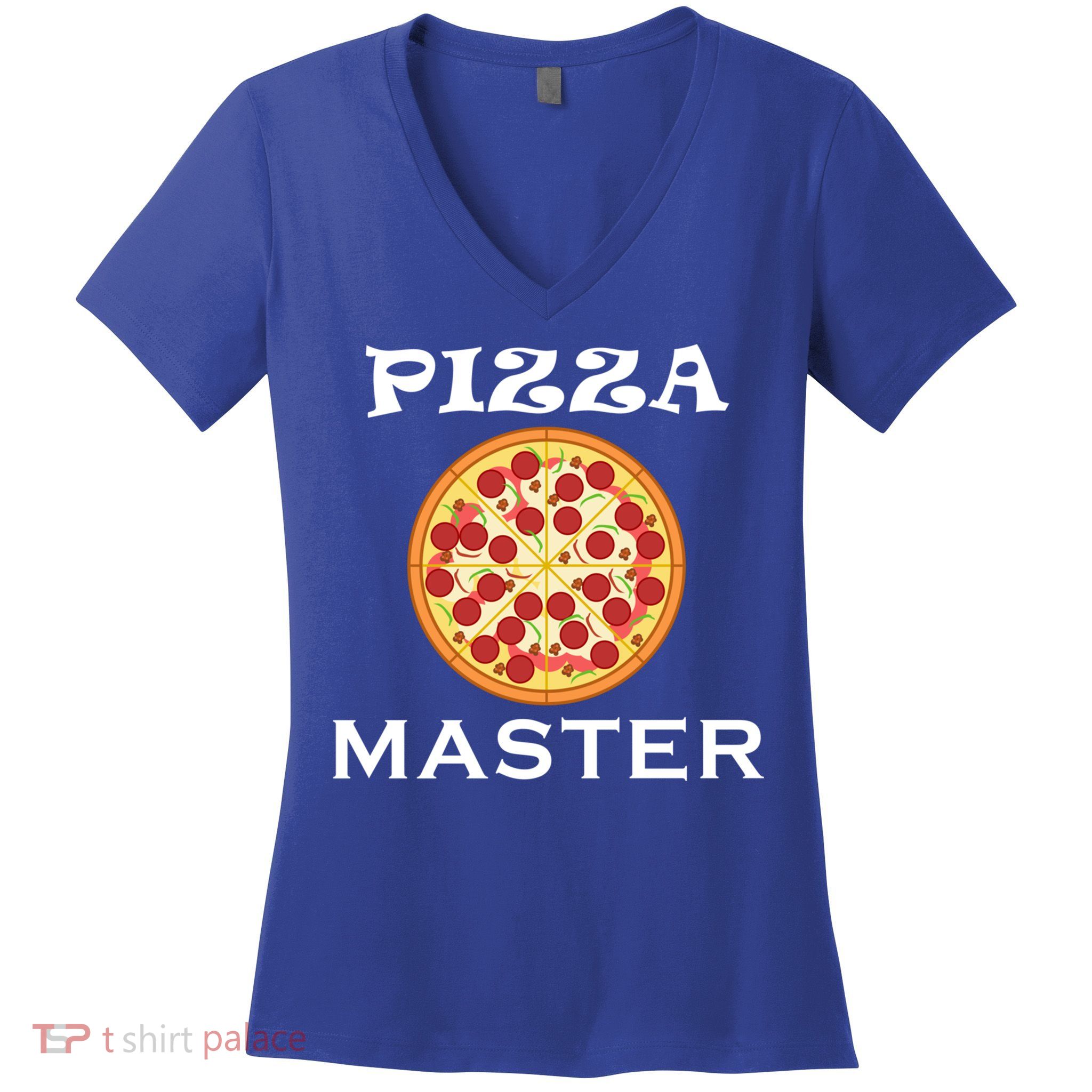 Italian Food Pizza Making Funny Pizza Master Gift Women's V-Neck T-Shirt