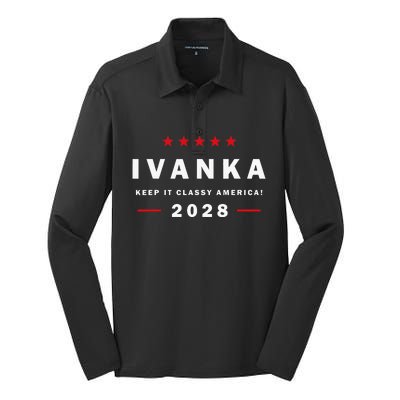 Ivanka For President In 2028 Elections For Political Rallies Silk Touch Performance Long Sleeve Polo