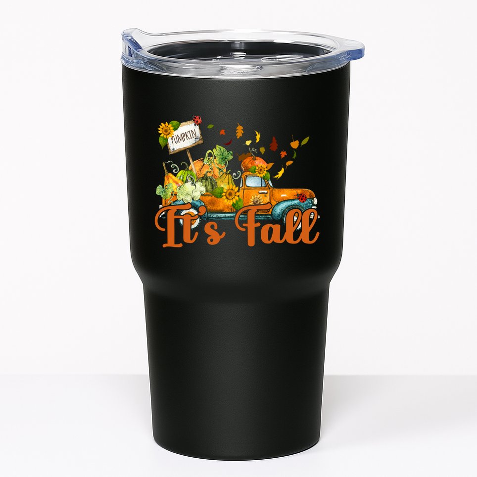 Its Fall Pumpkin Vintage Truck Tumbler