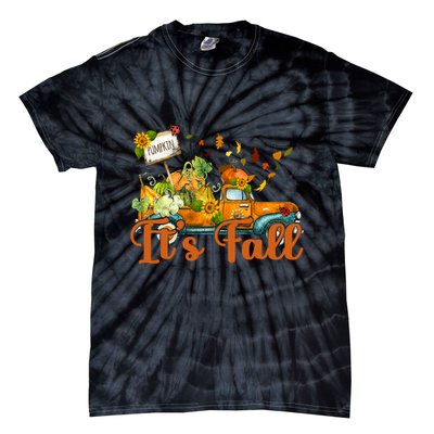 Its Fall Pumpkin Vintage Truck Tie-Dye T-Shirt