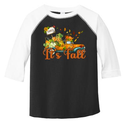 Its Fall Pumpkin Vintage Truck Toddler Fine Jersey T-Shirt