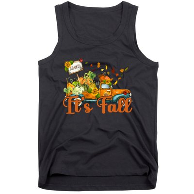 Its Fall Pumpkin Vintage Truck Tank Top