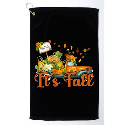 Its Fall Pumpkin Vintage Truck Golf Towel