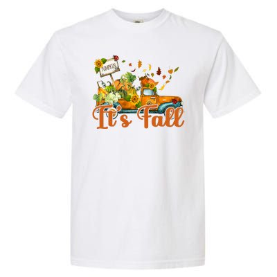 Its Fall Pumpkin Vintage Truck Garment-Dyed Heavyweight T-Shirt