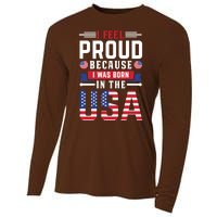 I Feel Proud Because I Was Born In The Usa Cooling Performance Long Sleeve Crew