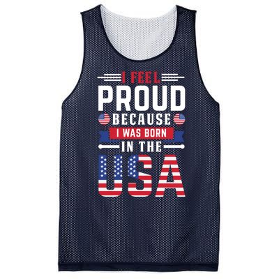 I Feel Proud Because I Was Born In The Usa Mesh Reversible Basketball Jersey Tank