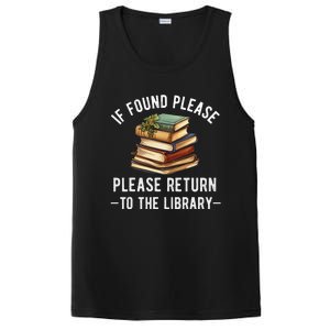 If Found Please Return To The Library Bookish Book Lover PosiCharge Competitor Tank