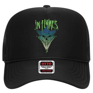 In Flames Pierced Jester High Crown Mesh Back Trucker Hat