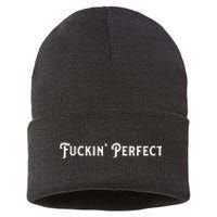 I Fuckin Perfect Funny Colors Sustainable Knit Beanie