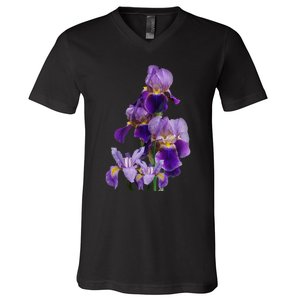 Irises Flower Plant Gardening Gardener Lover Tennessee V-Neck T-Shirt