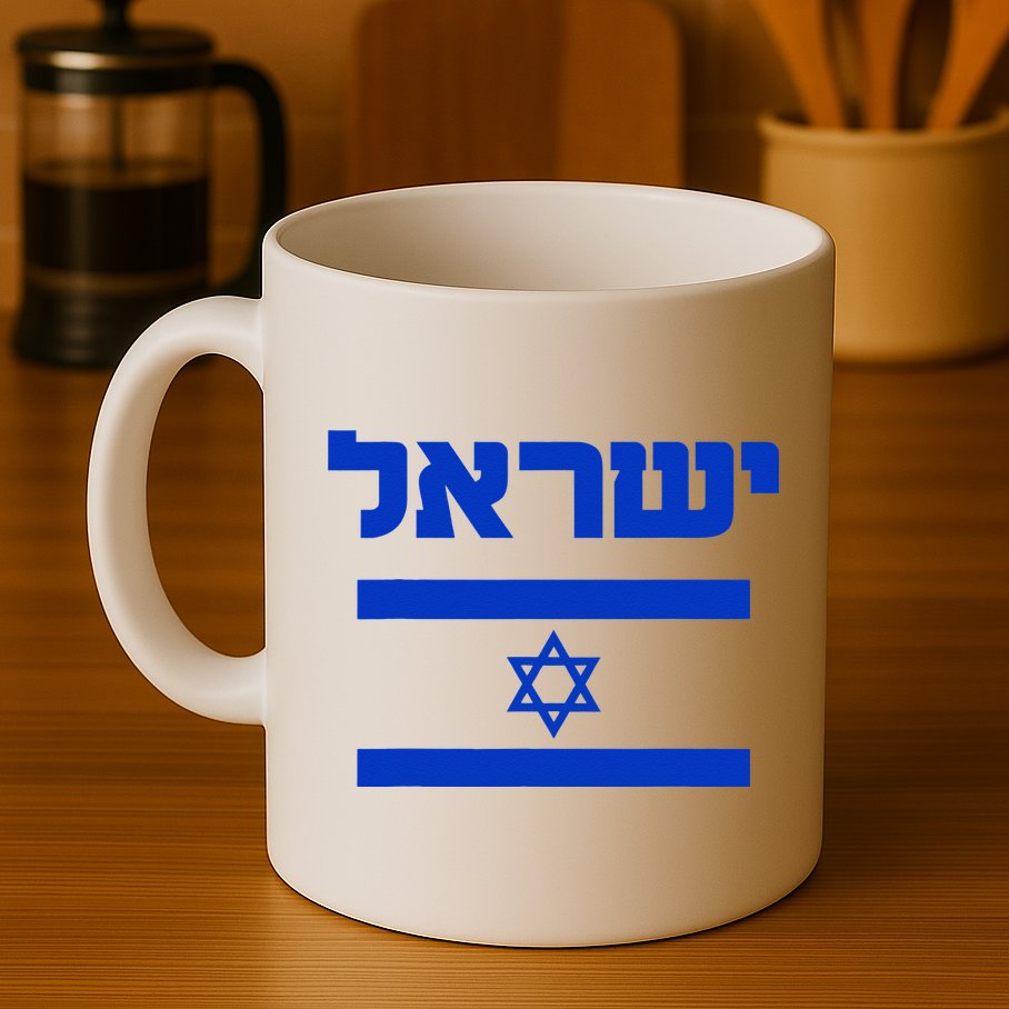 Israel Flag Proud Country Of Israel Lover Hebrew Mug