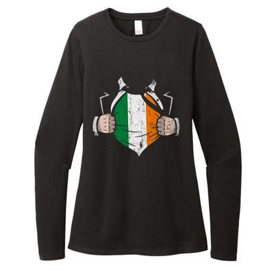 Irish Flag Proud Irish Irish Roots Ireland Gift Womens CVC Long Sleeve Shirt