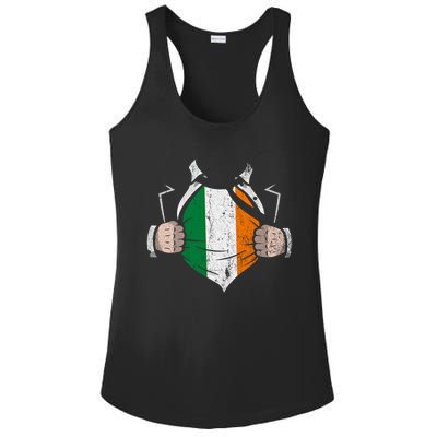 Irish Flag Proud Irish Irish Roots Ireland Gift Ladies PosiCharge Competitor Racerback Tank