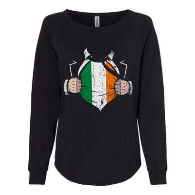 Irish Flag Proud Irish Irish Roots Ireland Gift Womens California Wash Sweatshirt