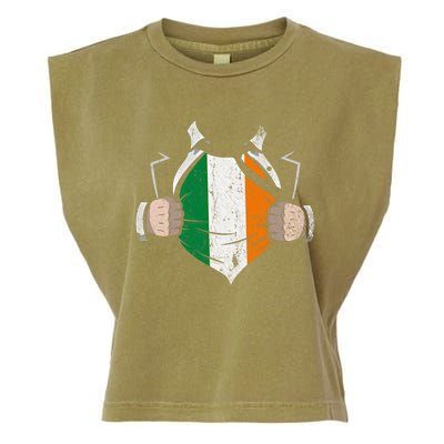 Irish Flag Proud Irish Irish Roots Ireland Gift Garment-Dyed Women's Muscle Tee