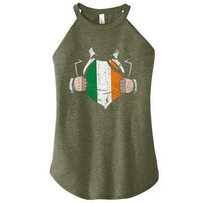 Irish Flag Proud Irish Irish Roots Ireland Gift Women's Perfect Tri Rocker Tank