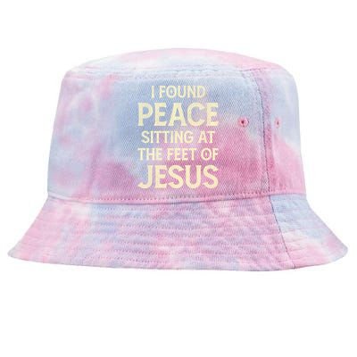 I Found Peace Sitting At The Feet Of Jesus Tie-Dyed Bucket Hat