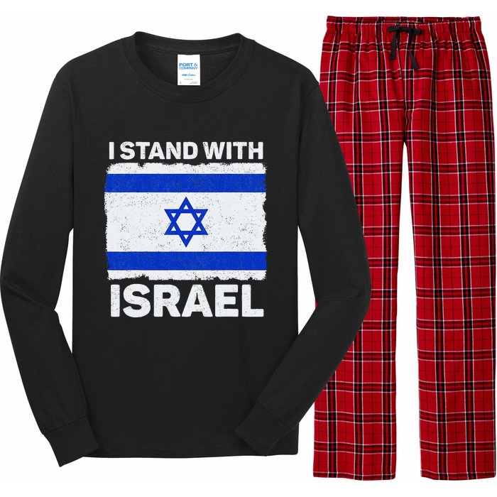 Israel Flag Patriotic Israel I Stand With Israel Long Sleeve Pajama Set