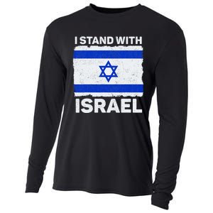 Israel Flag Patriotic Israel I Stand With Israel Cooling Performance Long Sleeve Crew